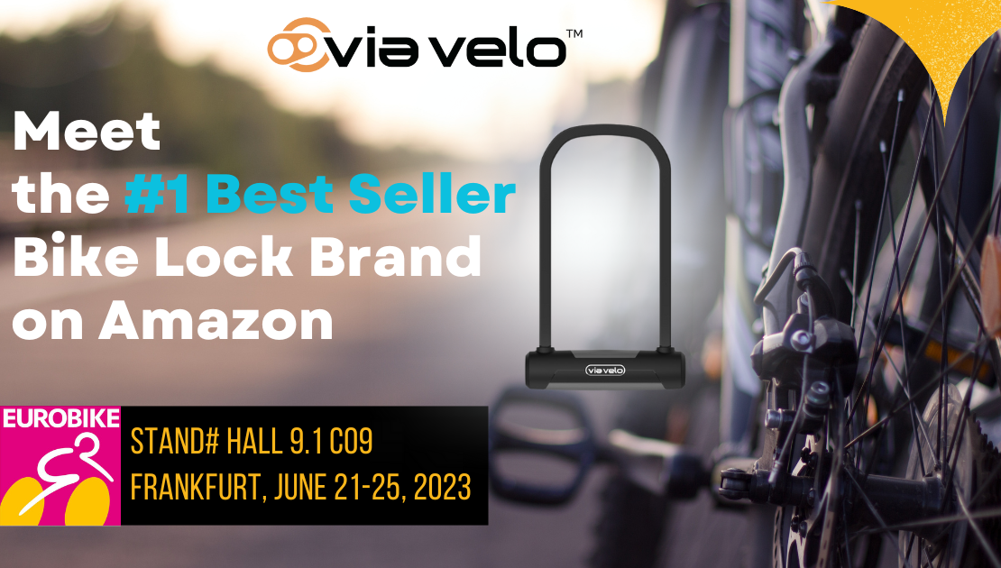 Meet Via Velo, the #1 Best Seller Bike Lock Brand on Amazon at EuroBike Show between June 21-25, 2023
