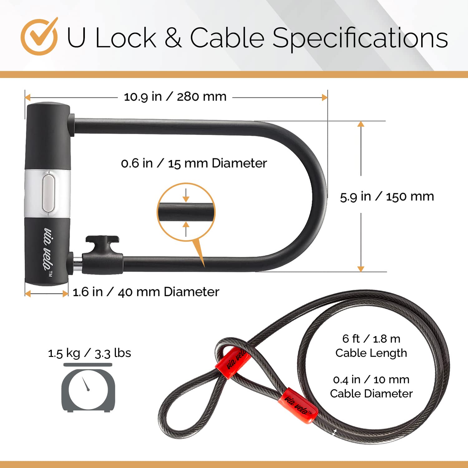 BIKE LOCK SET 499