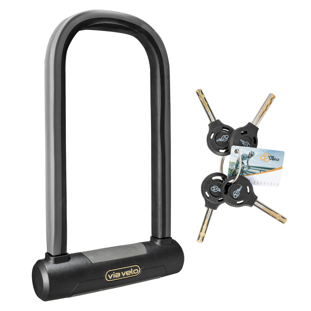 Via Velo Bike U Lock Via Velo Elite U Lock 20CrMnTi Steel Anti Theft ViaVelo