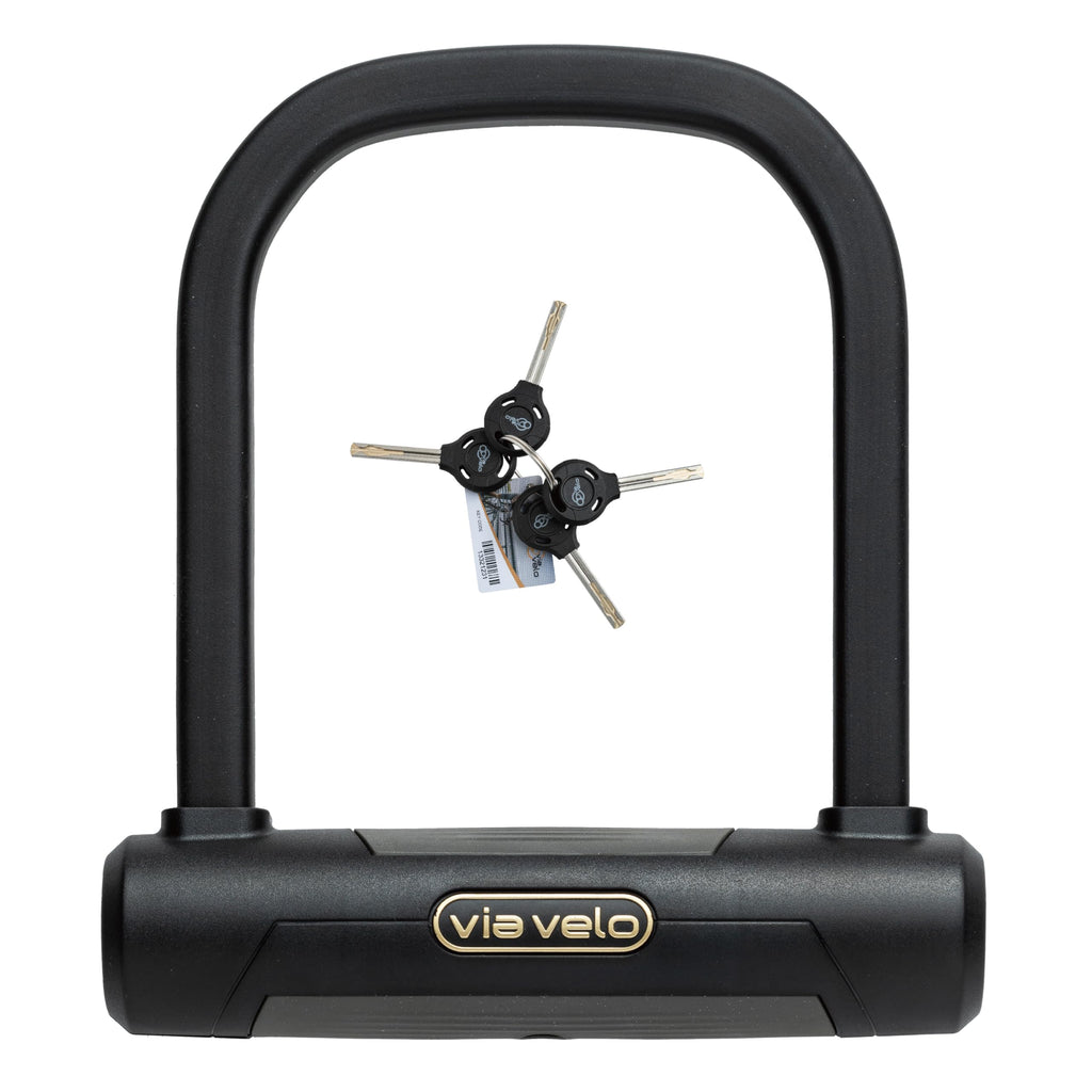 Via Velo Bike U Lock - Heavy Duty 17mm Shackle, 4.7