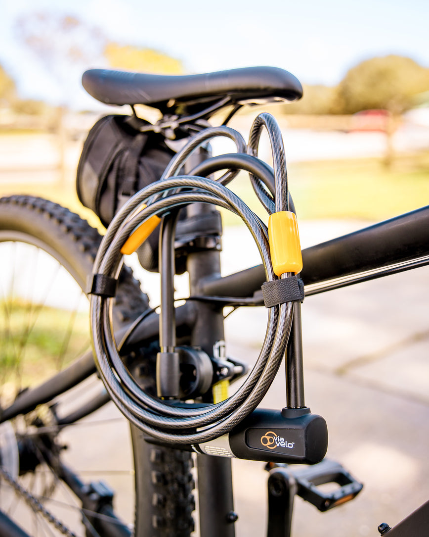 Heavy Duty Bike U Lock With Cable | Ultimate Bicycle Security