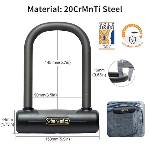 Via Velo Mini U-Lock for E-Bikes & Scooters