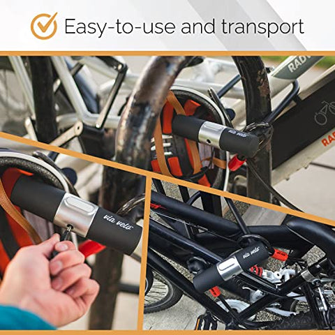 Via Velo 2 Bike Lock Set Same Key System 4 Keyed Alike with 2 Cables | 11